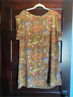 Forest Animal Shift Dress- L